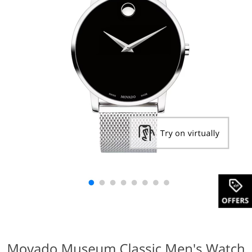 Movado Men's Black Mesh Watch - Picture 3 of 3